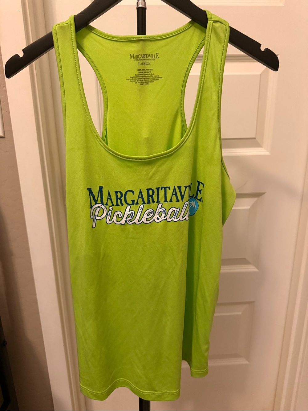 Margaritaville Neon Lime Pickleball Racerback Tank
